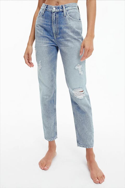 Calvin Klein Jeans - Lichtblauwe Mom Jean straight tapered jeans