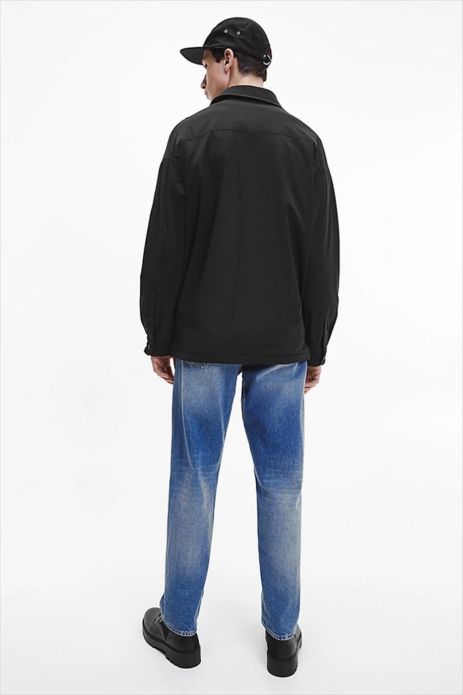 Calvin Klein Jeans - Zwarte jas met kraag