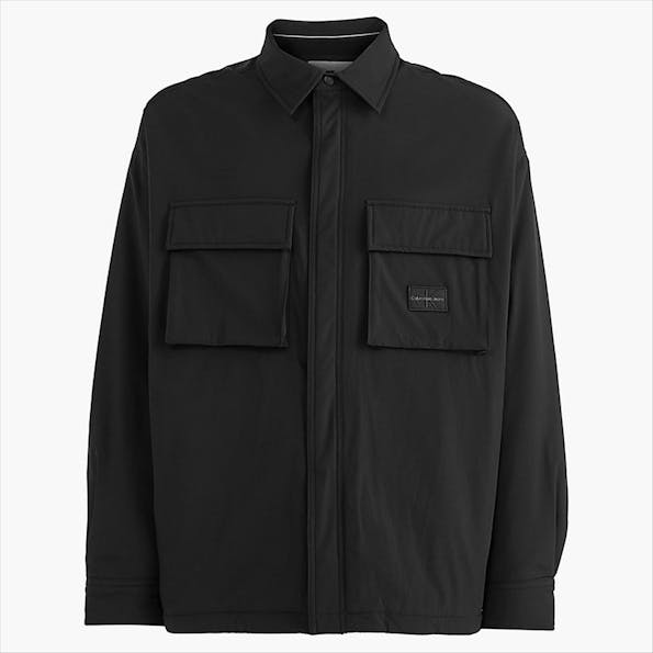 Calvin Klein Jeans - Zwarte jas met kraag