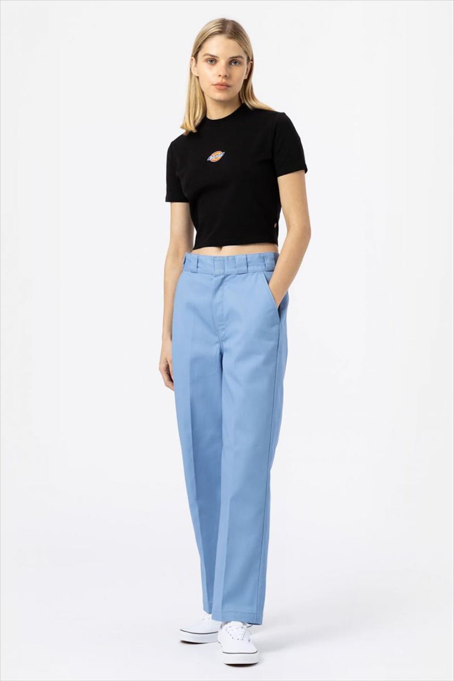 Dickies - Lichtblauwe Elizaville straight fit workpants