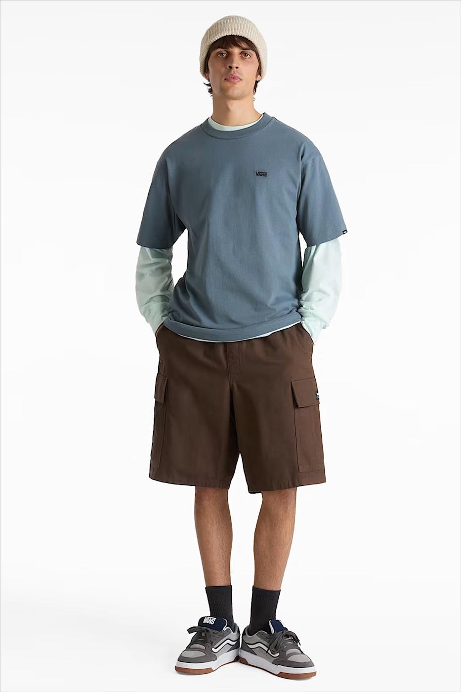 Vans - Grijsgroene Left Chest T-shirt