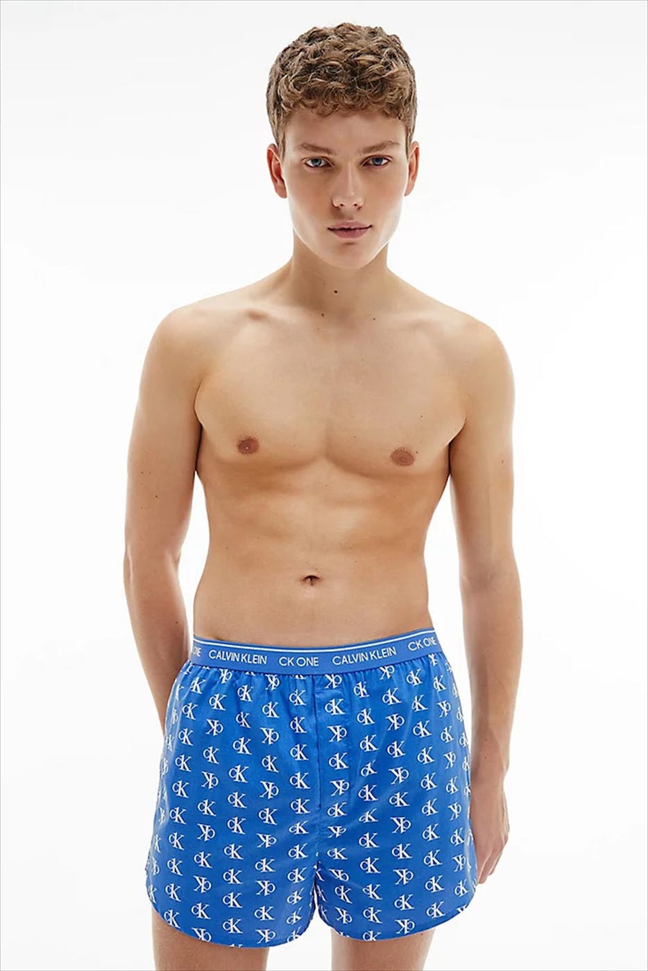 Calvin Klein Underwear - Blauw-grijs-witte 3-pack Ck-One boxershorts