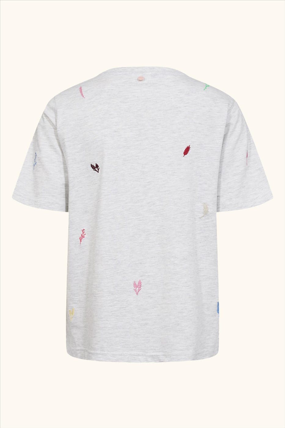 Nümph - Lichtgrijze Grain T-shirt