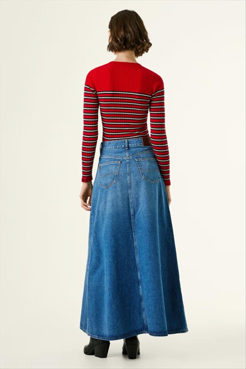 Pepe Jeans London - Rode Striped Ribbed trui
