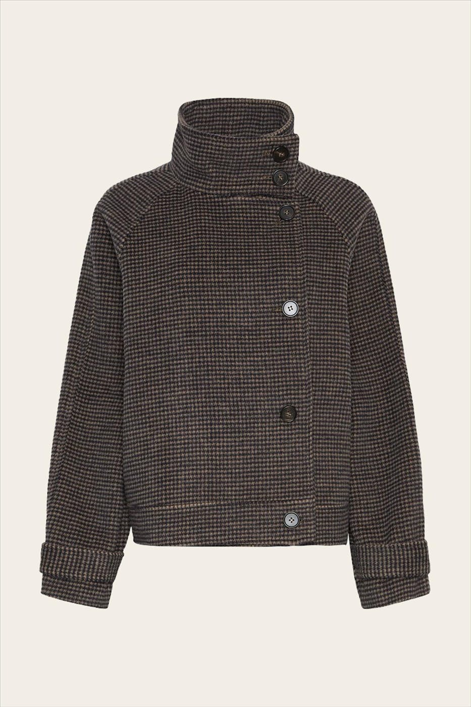 MSCH COPENHAGEN - Beige-Donkerbruine Pamela mantel