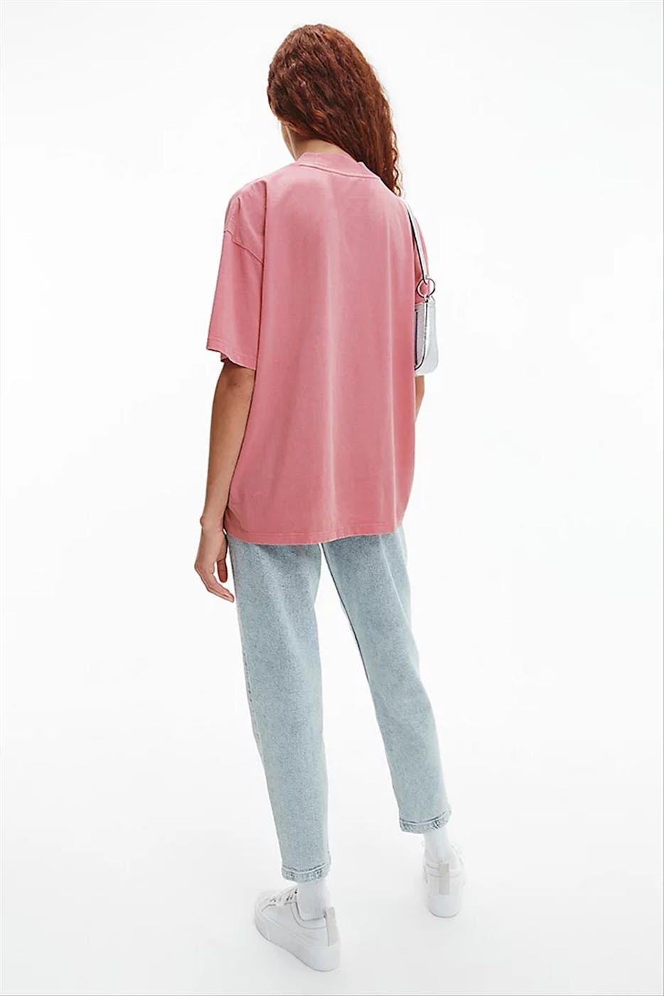 Calvin Klein Jeans - Roze Monogram Washed Boyfriend T-shirt