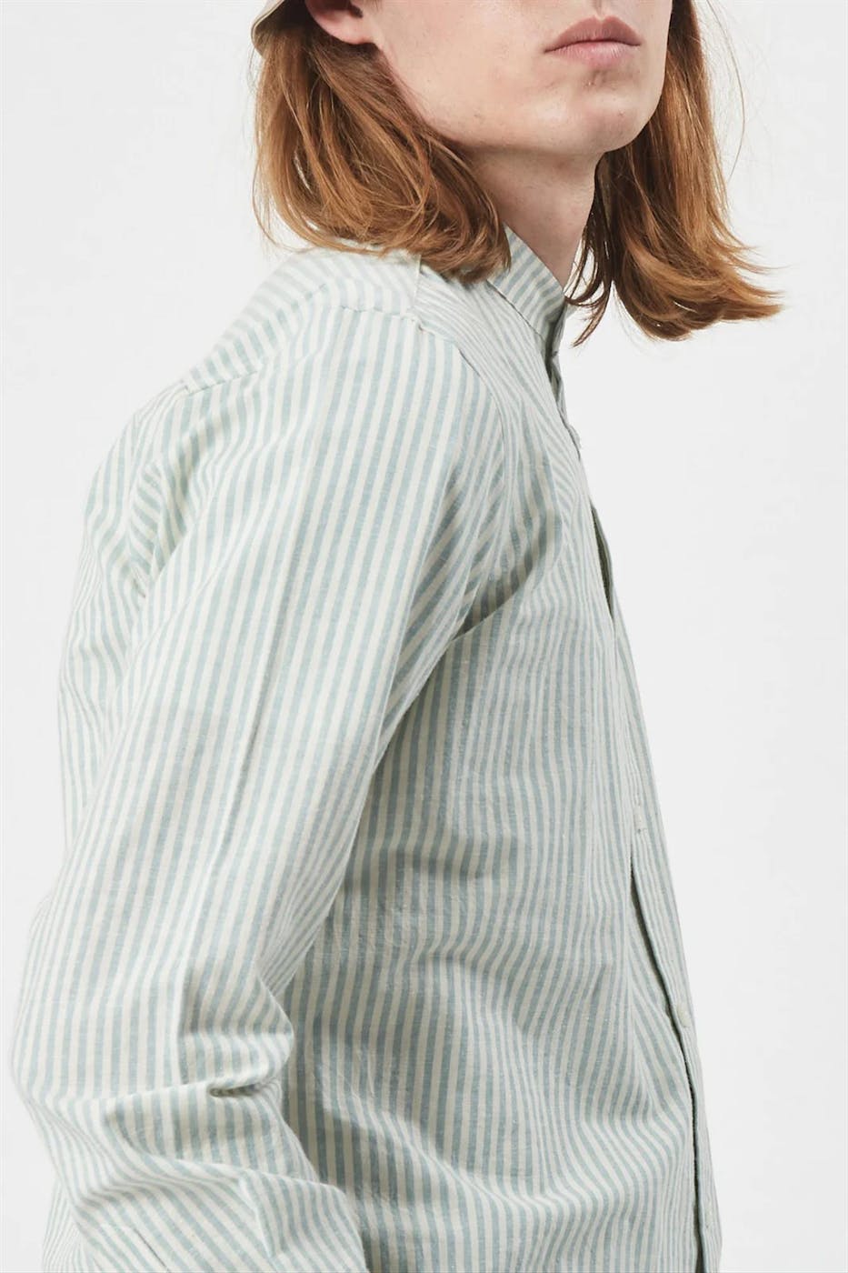 Minimum - Ecru-muntgroen Cole hemd