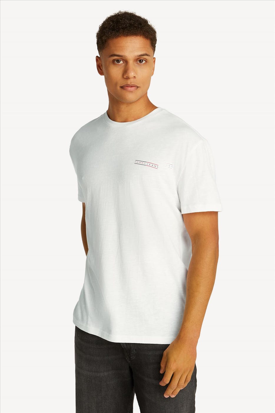 Tommy Jeans - Ecru Graphic Slub T-shirt