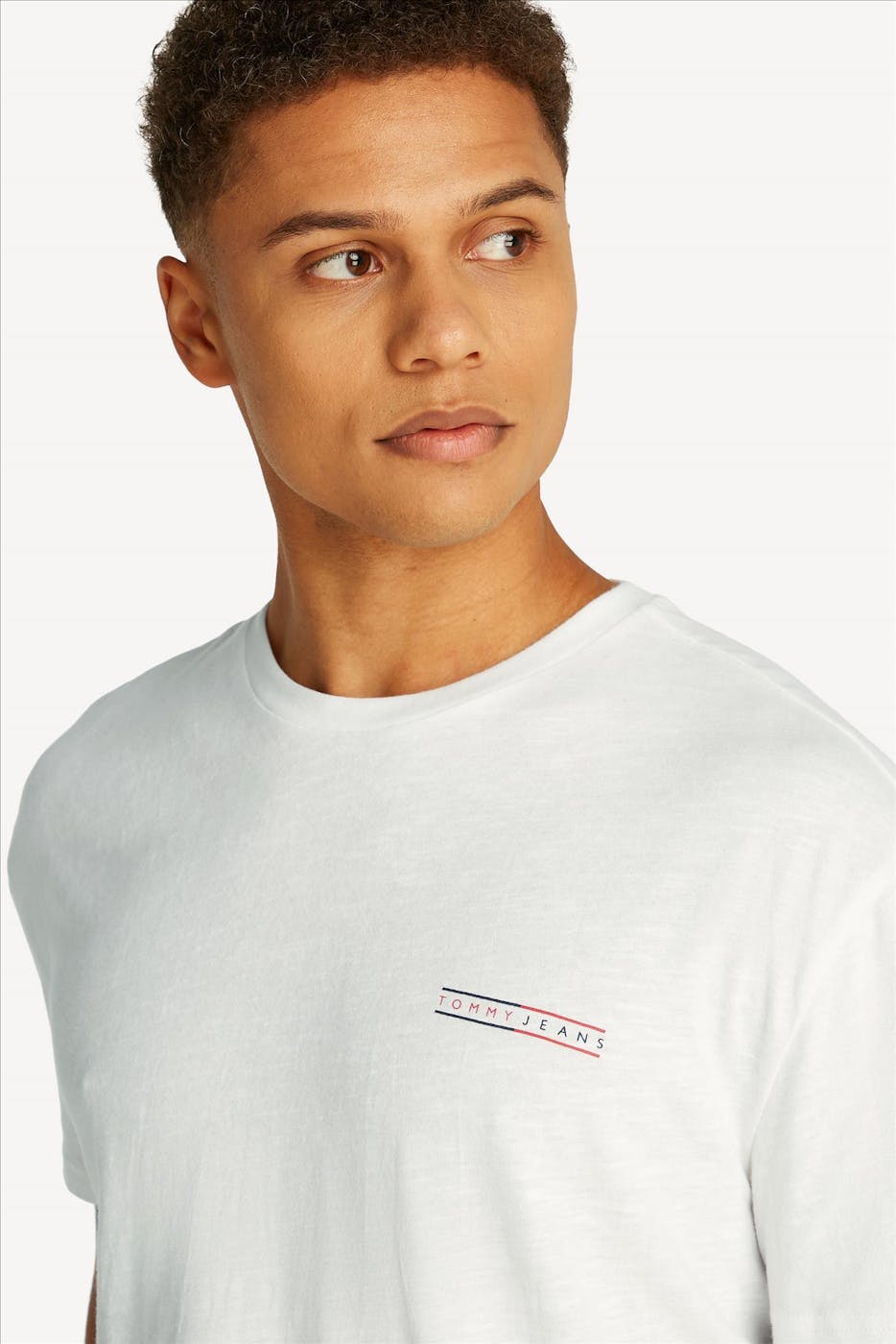 Tommy Jeans - Ecru Graphic Slub T-shirt