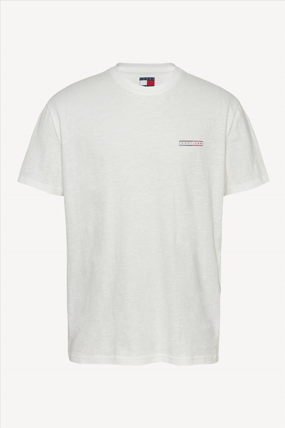 Tommy Jeans - Ecru Graphic Slub T-shirt