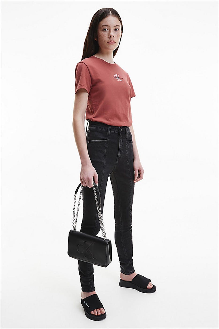 Calvin Klein Jeans - Bordeaux Logo T-shirt