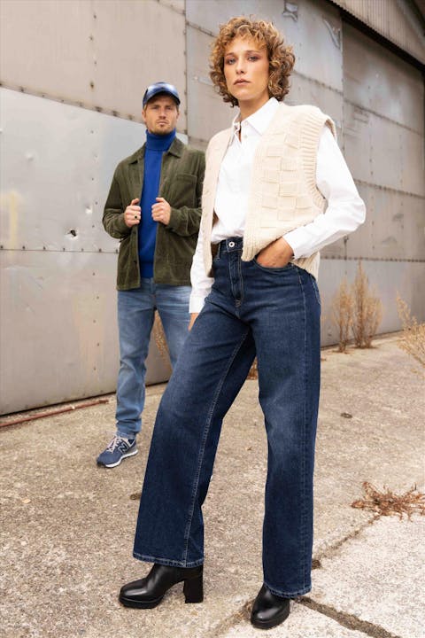 Pepe Jeans London - Donkerblauwe Lexa Wide jeans