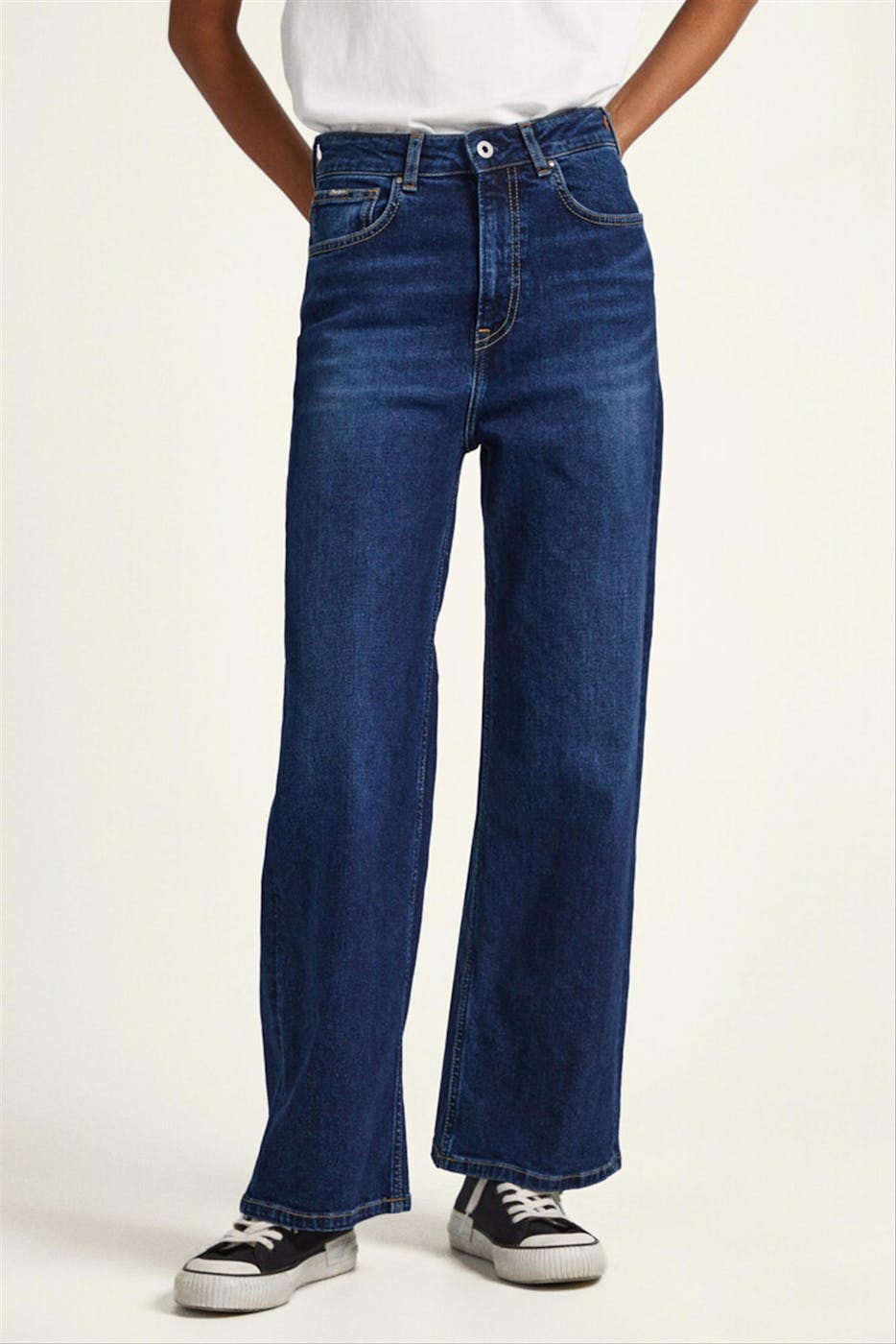 Pepe Jeans London - Donkerblauwe Lexa Wide jeans