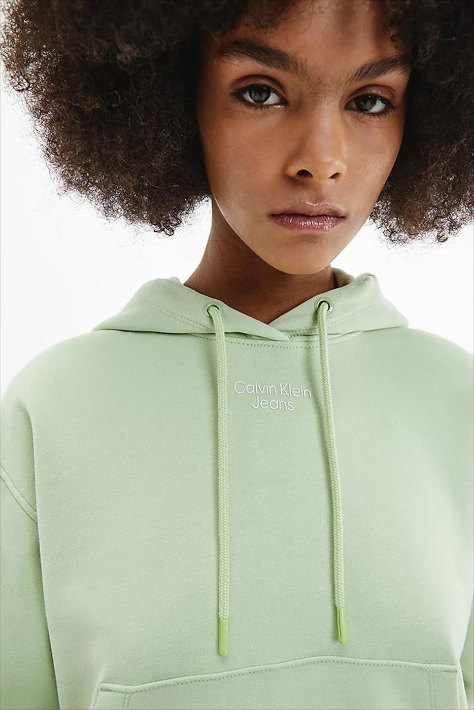Calvin Klein Jeans - Groene Logo hoodie