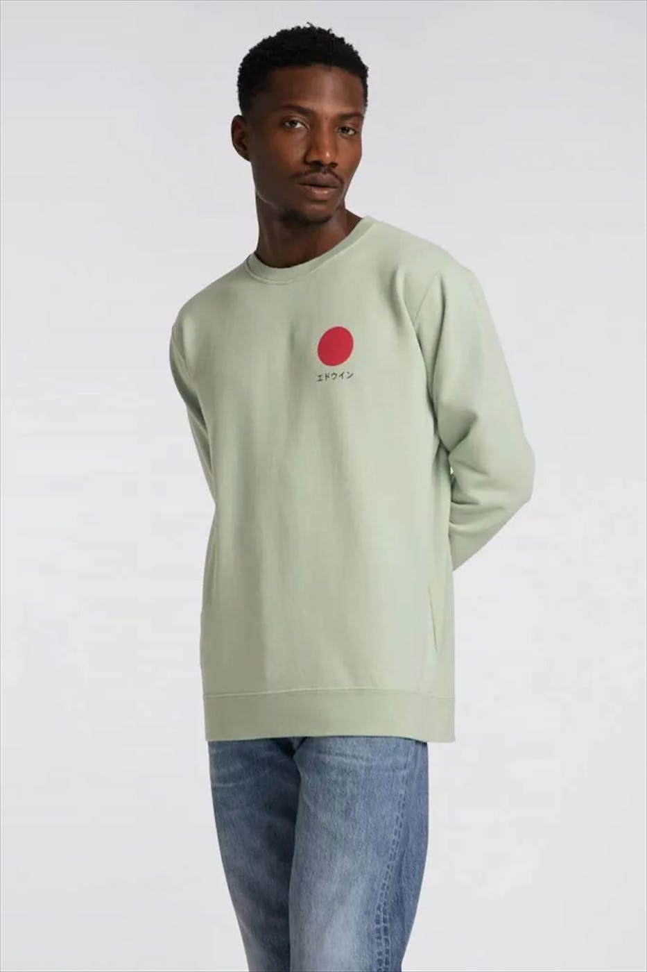 Edwin - Muntgroene Japanese Sun sweater