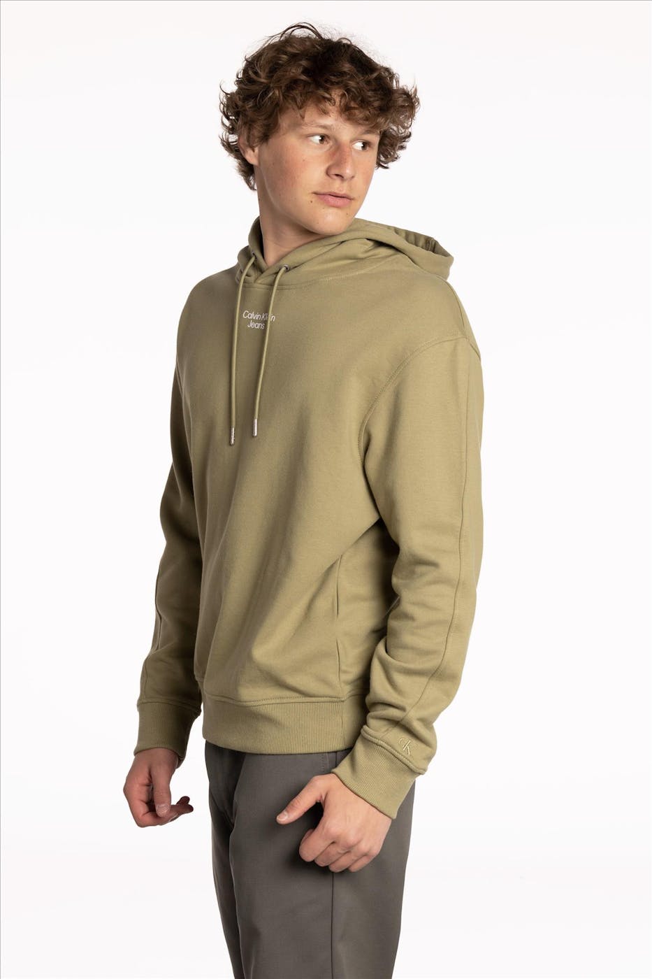Calvin Klein Jeans - Kaki Logo hoodie