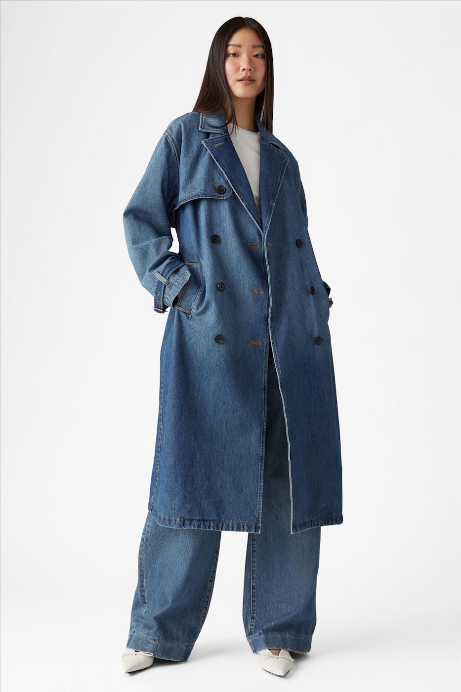 Levi's - Blauwe Spade Denim trenchcoat