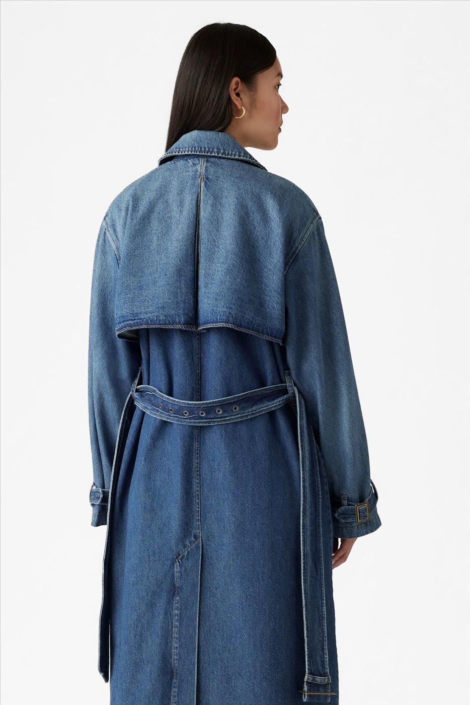 Levi's - Blauwe Spade Denim trenchcoat