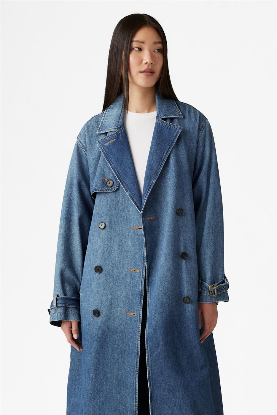 Levi's - Blauwe Spade Denim trenchcoat