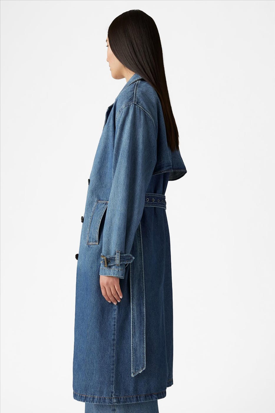 Levi's - Blauwe Spade Denim trenchcoat