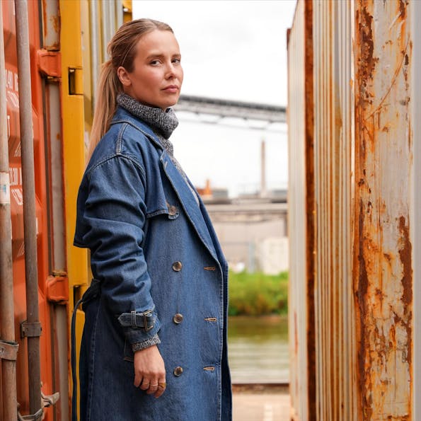 Levi's - Blauwe Spade Denim trenchcoat