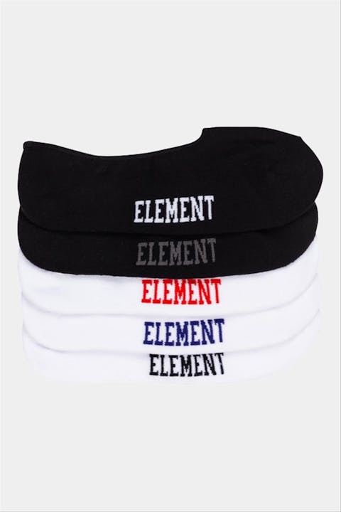 Element - Wit-zwarte Multipack sneakersokken, maat: 40-46