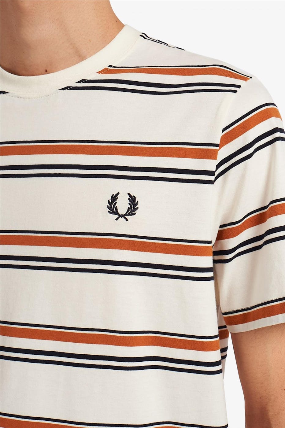 Fred Perry - Ecru Fine Stripe T-shirt