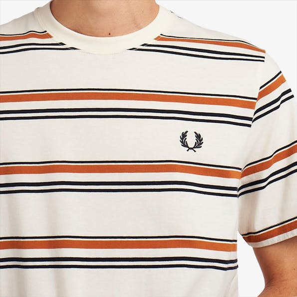 Fred Perry - Ecru Fine Stripe T-shirt