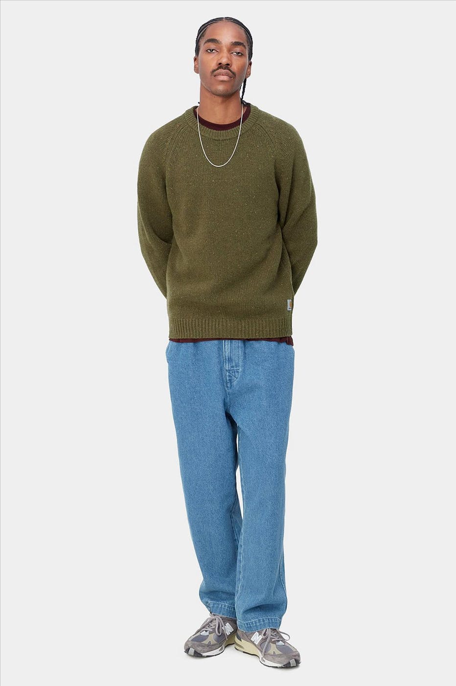 Carhartt WIP - Groene Anglistic trui
