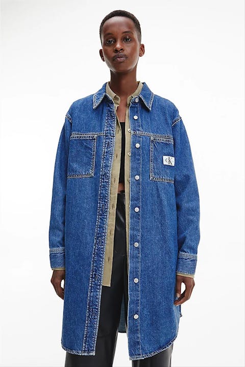 Calvin Klein Jeans - Blauwe Denim overhemdjurk