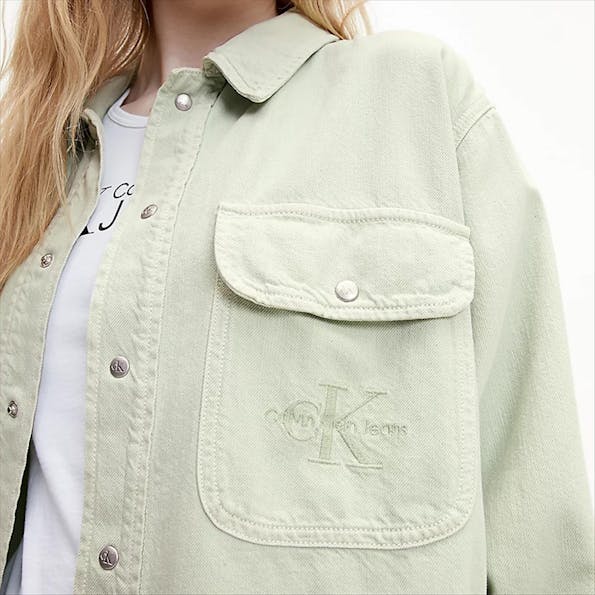 Calvin Klein Jeans - Lichtgroene Shirt Jacket overshirt