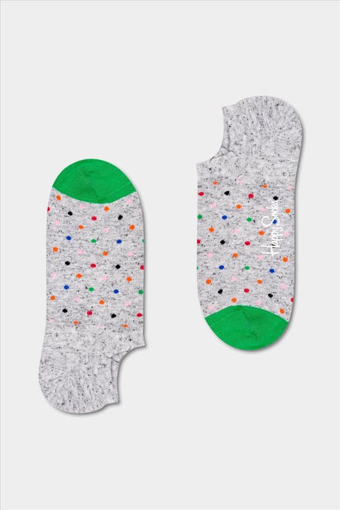 Happy Socks - Grijs-multicolour Dot No Show Socks, maat 41-46