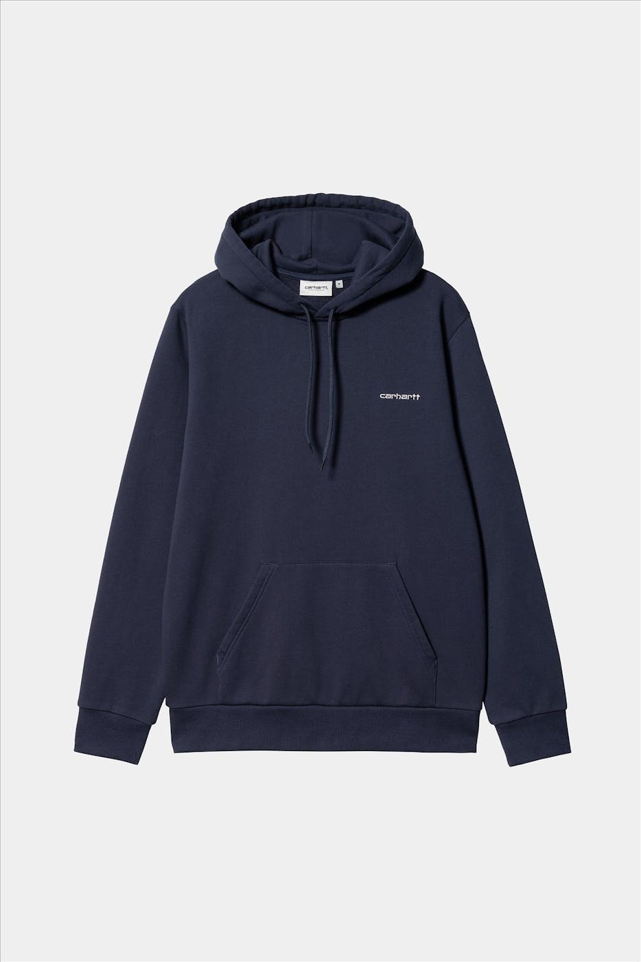 Carhartt WIP - Donkerblauwe Script Embroidery hoodie