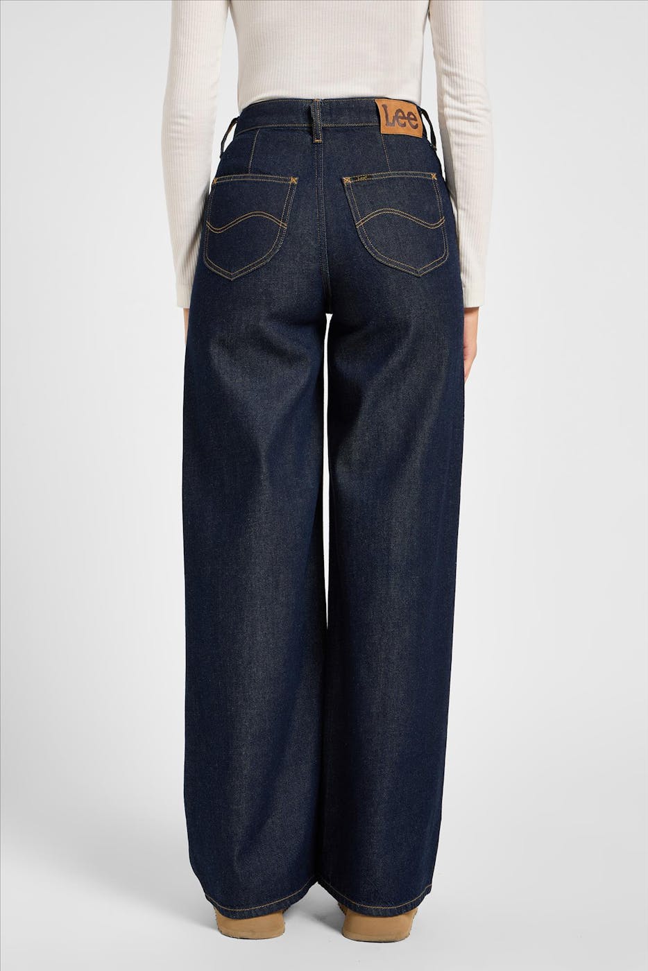 Lee - Donkerblauwe Stella Wide jeans