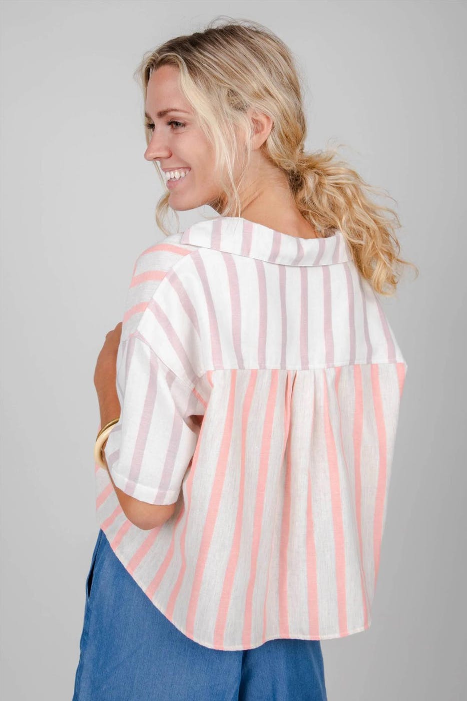 Brava - Beige-roze Coiro blouse