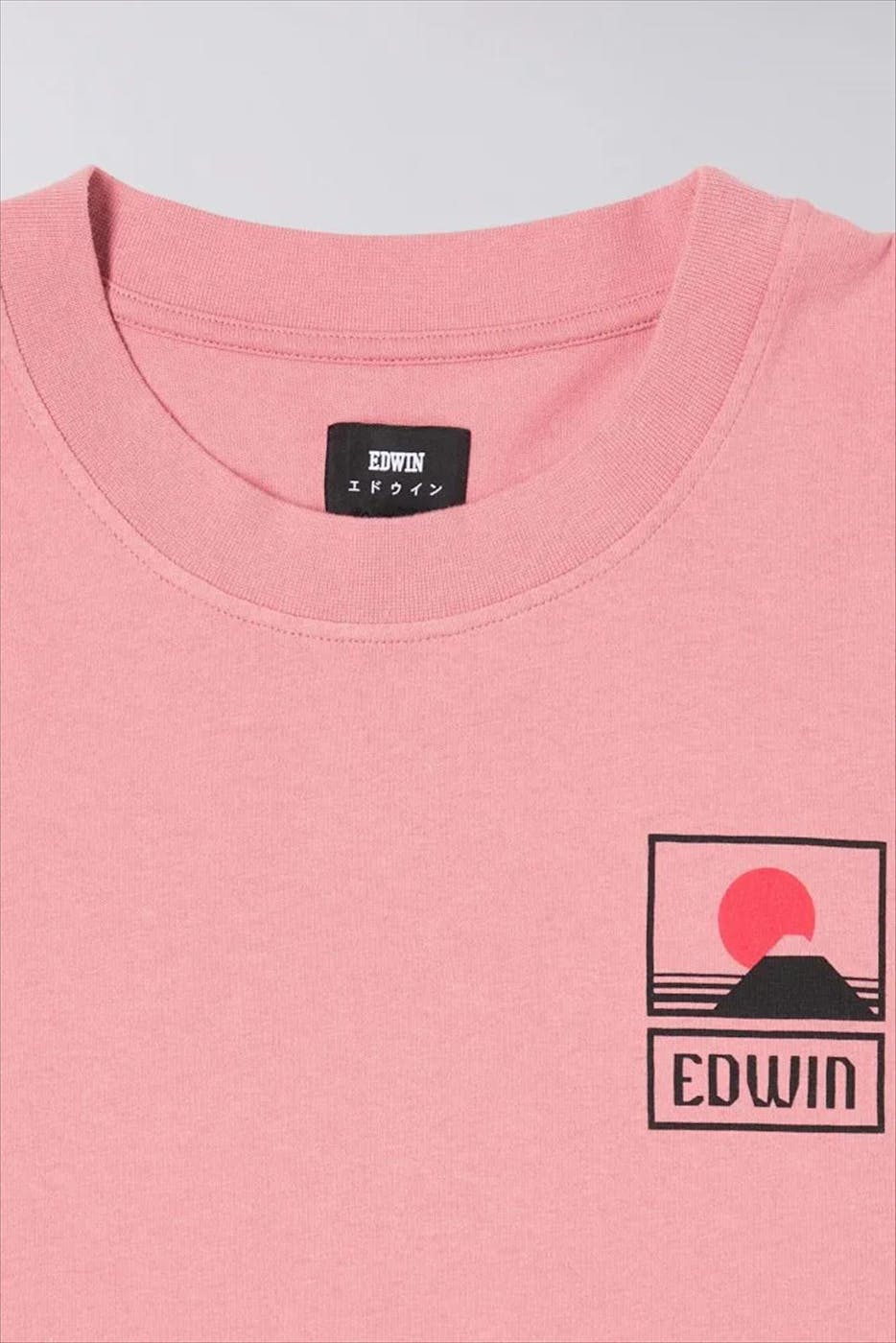 Edwin - Koraalrode Sunset On Mount Fuji T-shirt