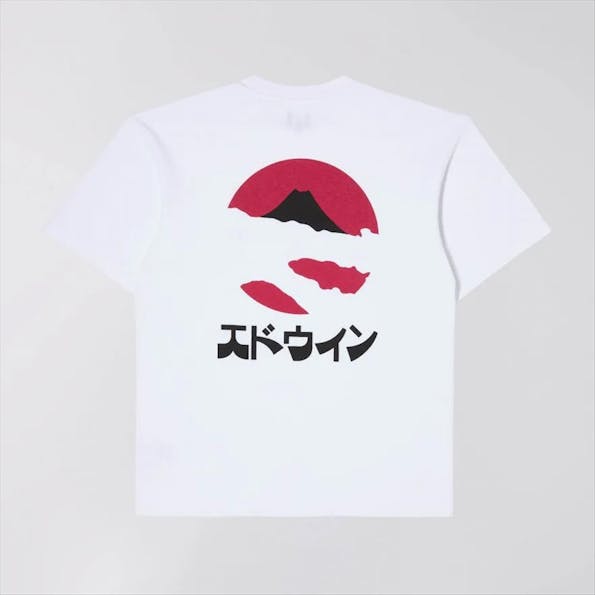 Edwin - Wit-zwart-rode Kamifuji T-shirt