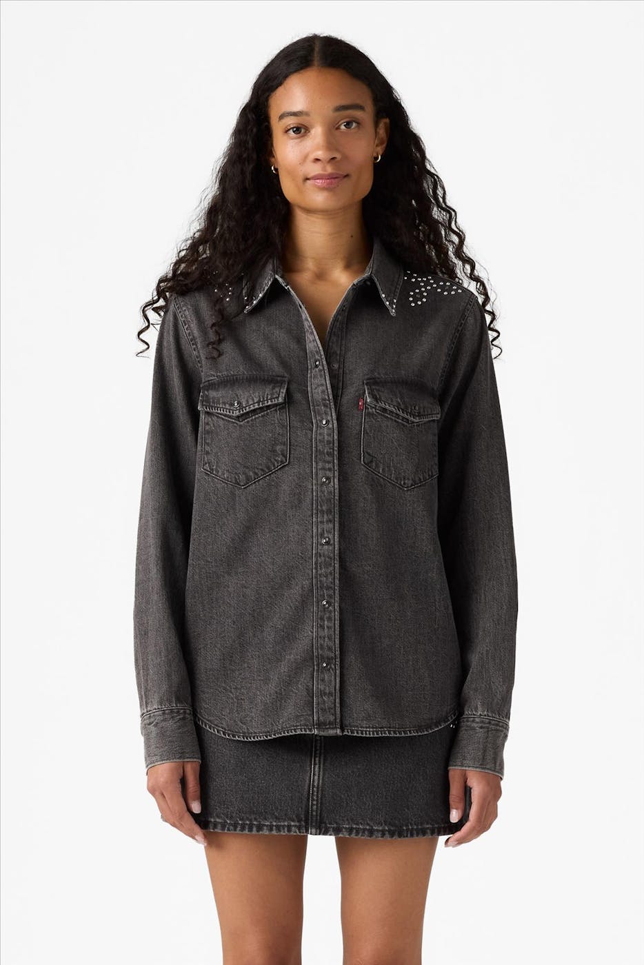 Levi's - Zwart Essential Western jeanshemd