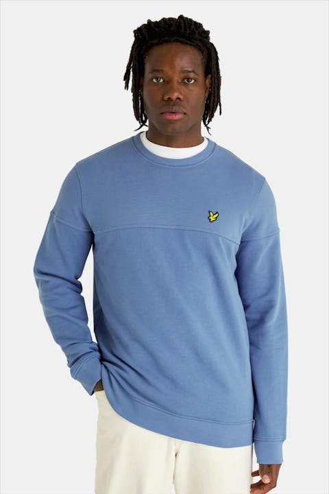 Lyle & Scott - Lichtblauwe Textured Crew Neck sweater