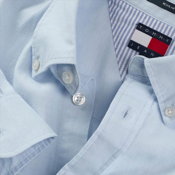 Tommy Jeans - Lichtblauw Linen Blend hemd
