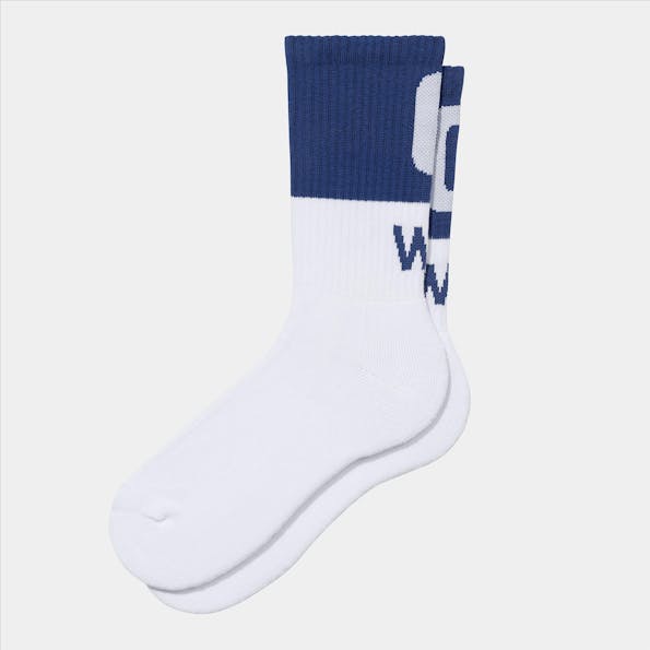 Carhartt WIP - Wit-blauwe WIP sokken, maat: 39-46
