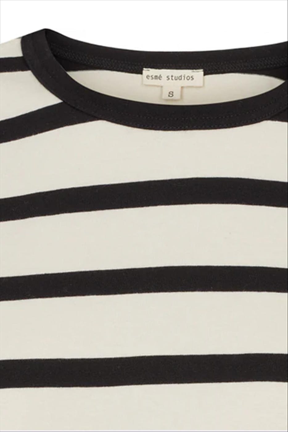 esmé studios - Zwart-Ecru Signe Striped longsleeve