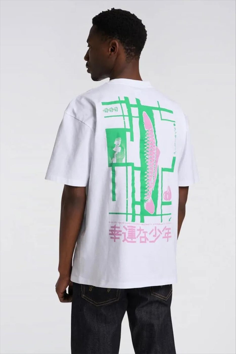 Edwin - Wit-groene Lucky Otoko T-shirt