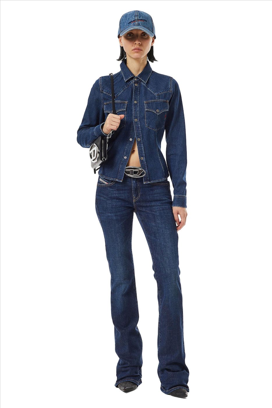 Diesel - Donkerblauwe 1969 flared jeans