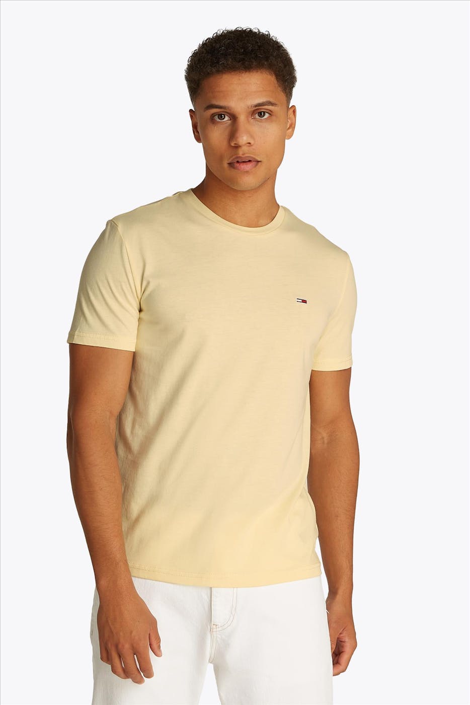 Tommy Jeans - Gele Jaspe T-shirt