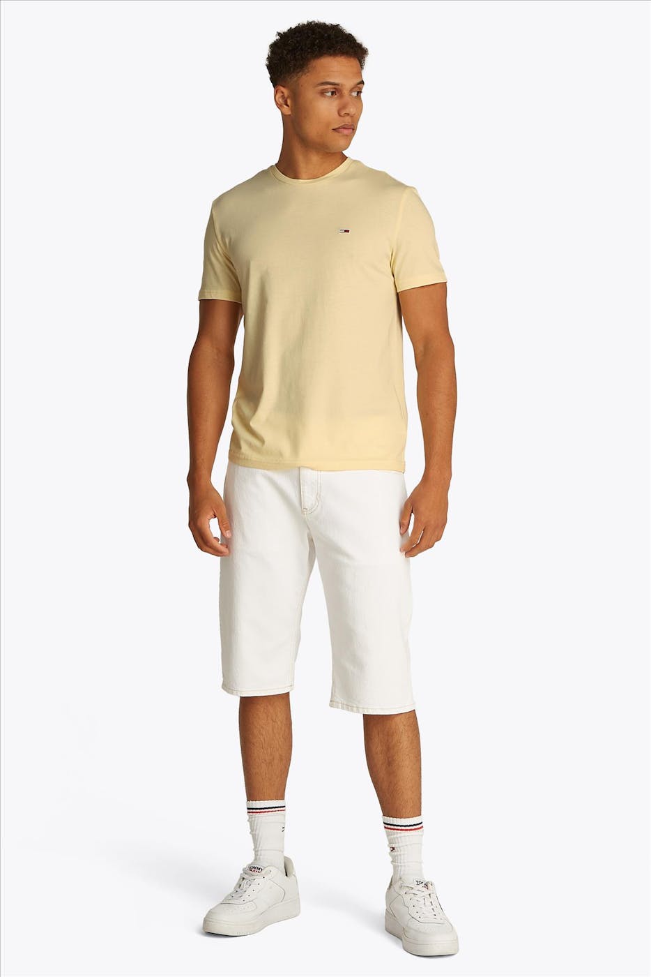 Tommy Jeans - Gele Jaspe T-shirt