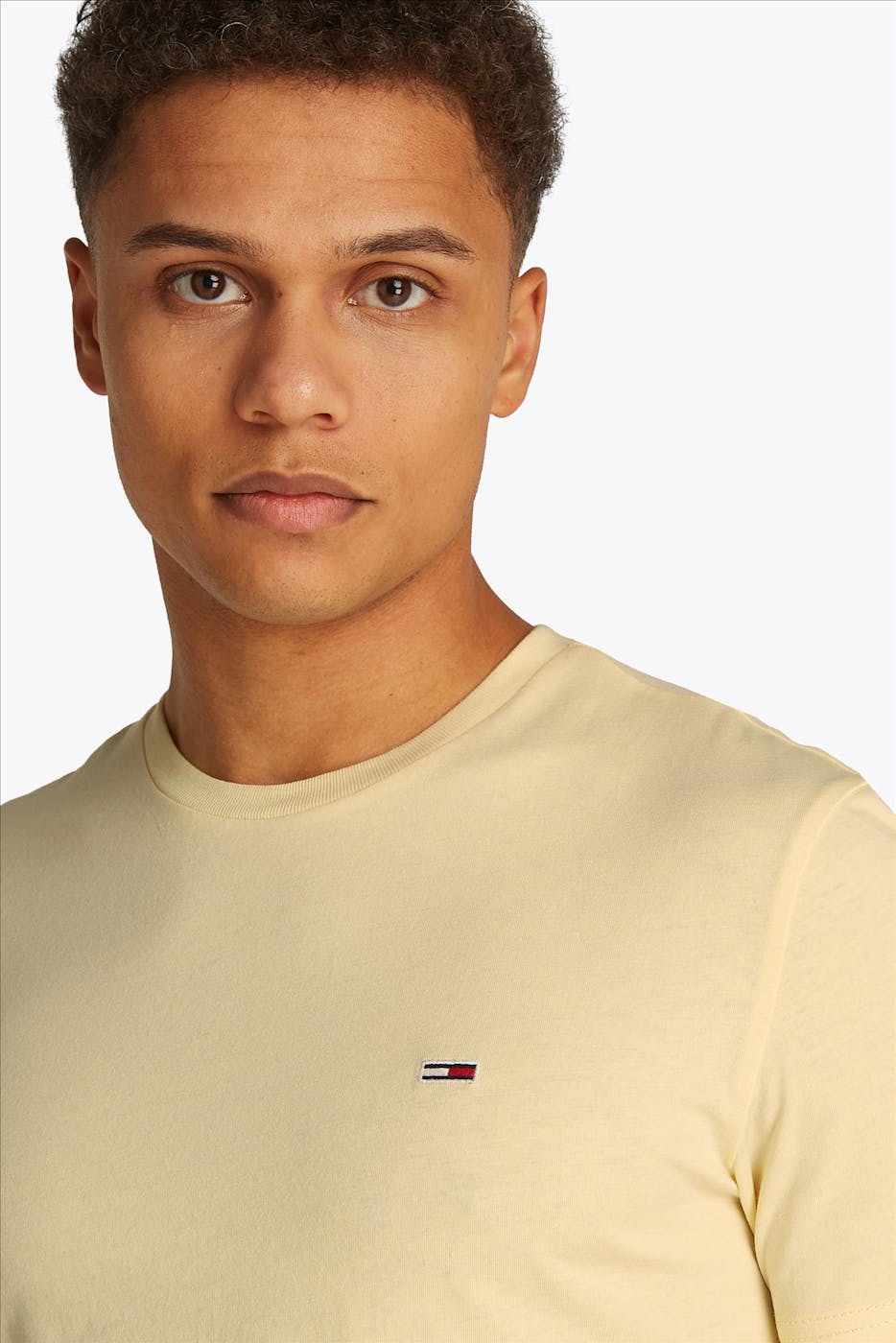 Tommy Jeans - Gele Jaspe T-shirt