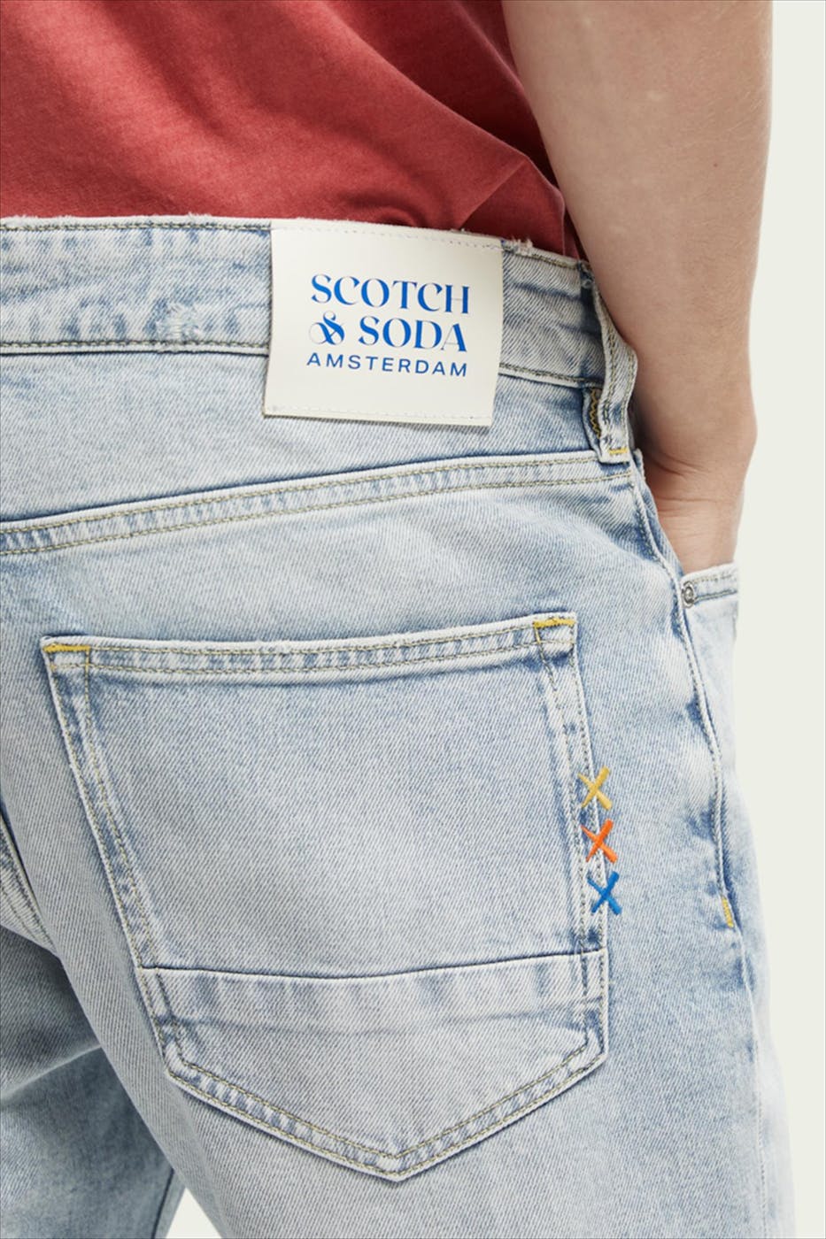 Scotch & Soda - Lichtblauwe Skim Skinny jeans