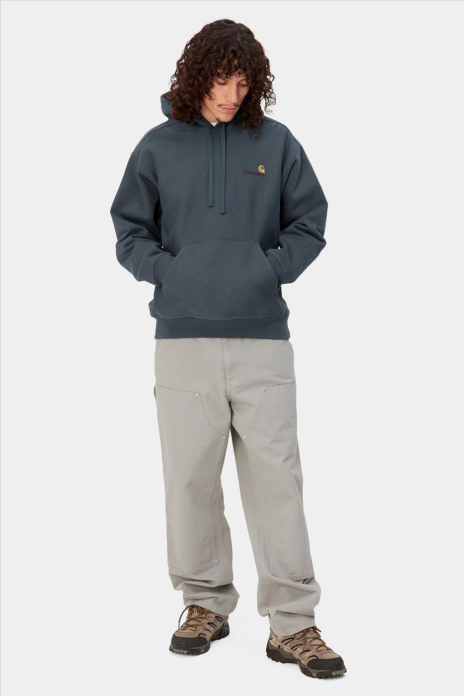 Carhartt WIP - Donkerblauwe American Script hoodie
