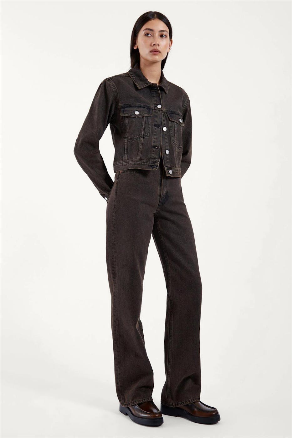 Dr. Denim - Zwart-Roeste Echo Straight jeans